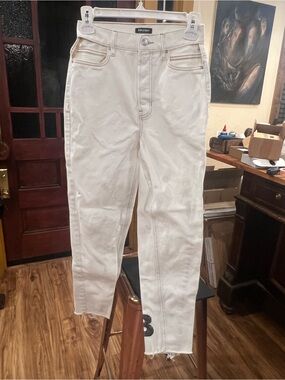 PLAYBOY Men’s button down Slim Straight Jeans in Off-White